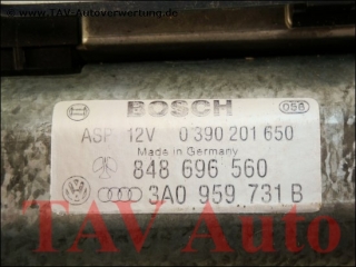 Sun roof motor VW 3A0-959-731-B Bosch 0-390-201-650 848-696-560