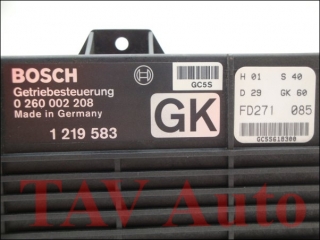 Getriebesteuerung Bosch 0260002208 1219583 GK BMW E36 318i 24611219584