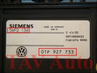 Transmission control unit VW T4 01P-927-733 Siemens 5WP2-134