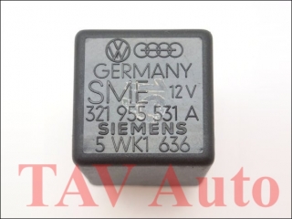Relais Scheibenwischer Nr.19 VW 321955531A 5WK1636 Siemens Golf I Cabriolet Jetta Polo T3