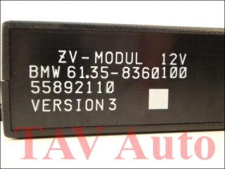 ZV-Modul 12V BMW 61-35-8-360-100 55892110 Central locking system module